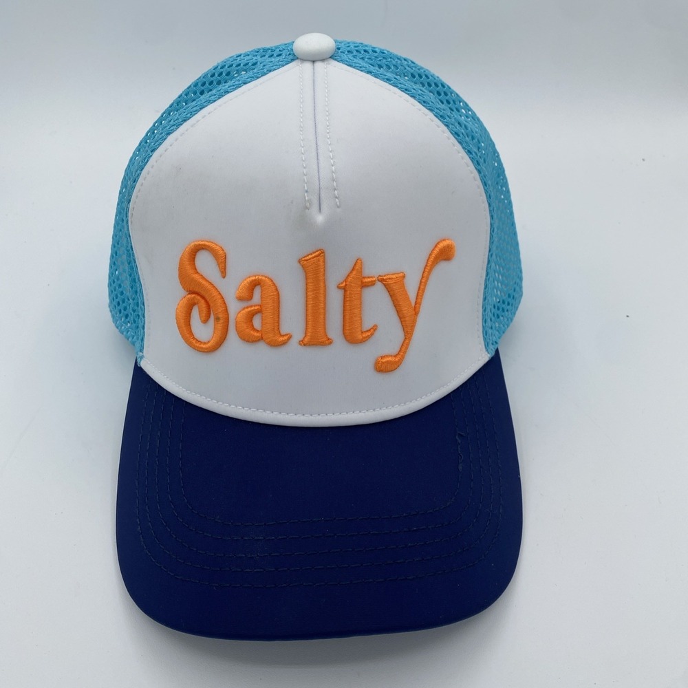 Salty Shiraleah Ball Cap Hat New With Tag White Navy Sky Blue
